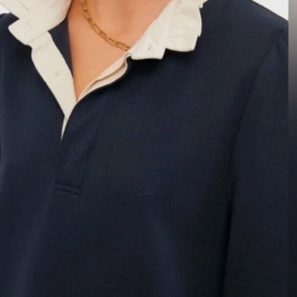 Tuckernuck Pomander Place Navy Charlotte Terry Dress Small Nautical Preppy - Picture 3 of 7